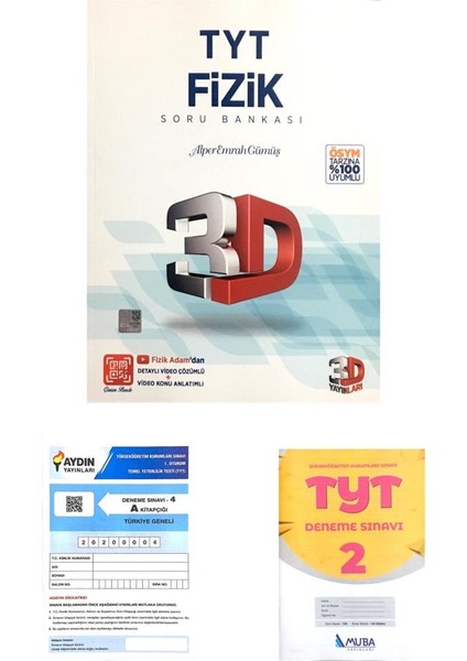 TYT Fizik Soru Bankası Yeni ve TYT - AYT Deneme Hediyeli