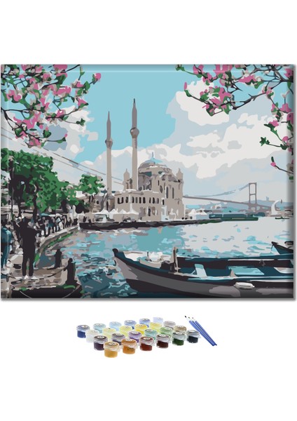 Sayılarla Boyama Seti - Ortaköy Istanbul 40 x  50 cm