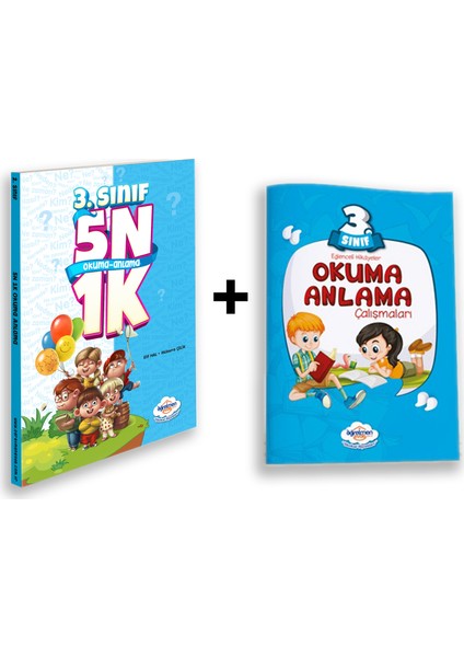 3. Sınıf 5N1K Okuma Anlama Kitabı - 3. Sınıf Okuma Anlama Kitabı