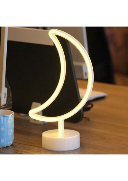 Hediye Sahibi Ay Tasarımlı Neon LED Lamba 31X18 cm fiyatları