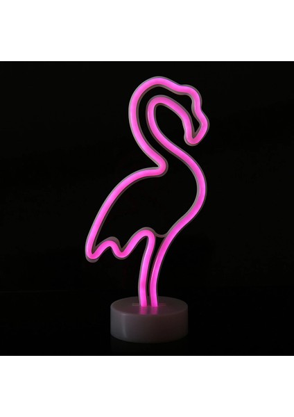 Hediye Sahibi Flamingo Tasarımlı Neon LED Lamba 32*15CM