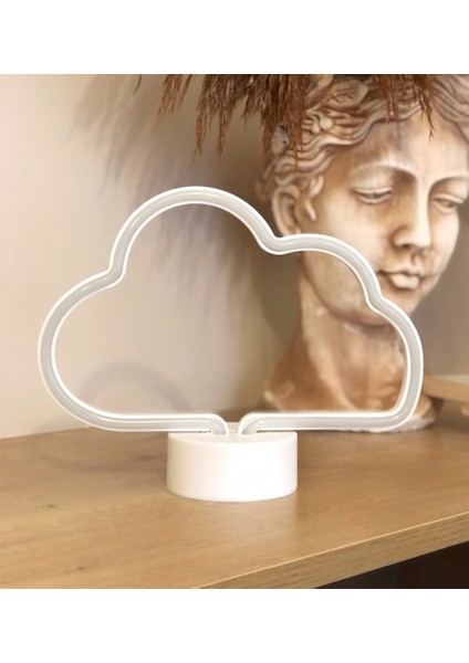 Hediye Sahibi Bulut Tasarımlı Neon LED Lamba 25 x 16CM fiyatları