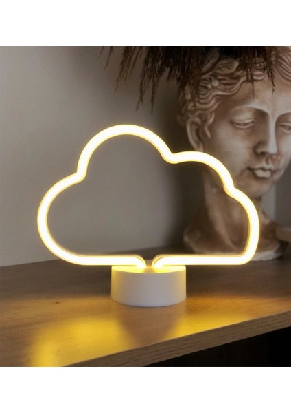 Hediye Sahibi Bulut Tasarımlı Neon LED Lamba 25 x 16CM modelleri