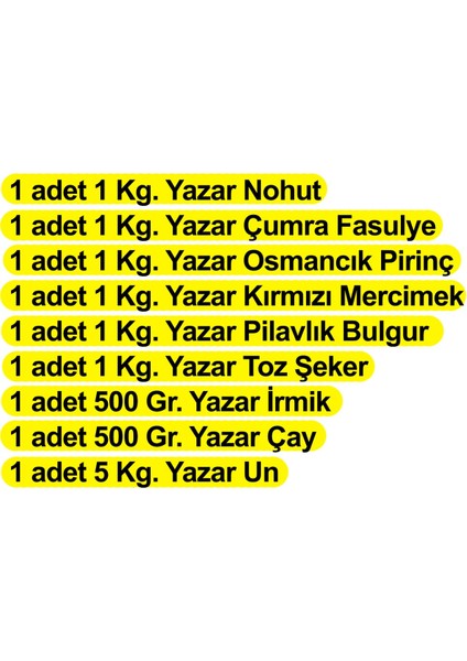 Ramazan Kumanya Gıda Paketi 9 Parça 12 kg