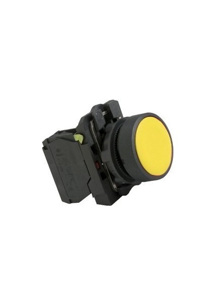 22MM Sarı No Kontaklı Sarı Plastik Yaylı Buton 250V AC/3A (IP44) Lay5 EA61