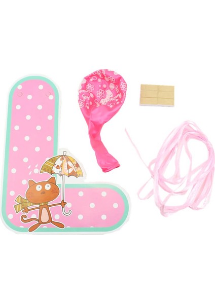 Balonlu Baby Girl Banner Seti, 3,00 mt indirimleri