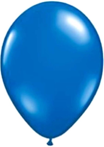Metalik Parlak Balon, 10 Adet - Lacivert