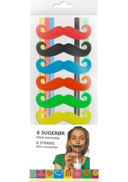 Bıyıklı ve Körüklü Pipet - 6 Adet fiyatları