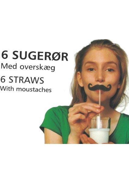 Bıyıklı ve Körüklü Pipet - 6 Adet fırsatları