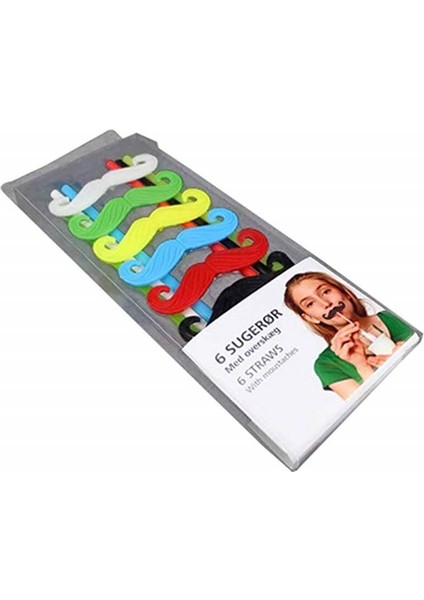 Bıyıklı ve Körüklü Pipet - 6 Adet indirimleri