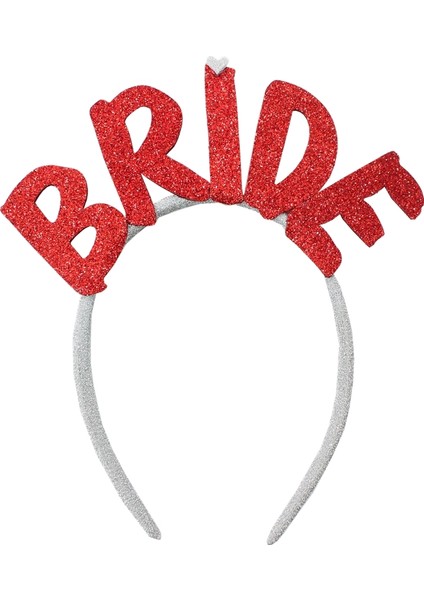 Bride Tüllü Taç - Kırmızı