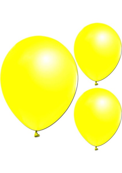Metalik Parlak Balon, 10 Adet - Sarı