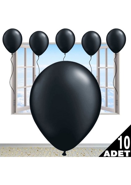 Siyah Balon, 10 Adet