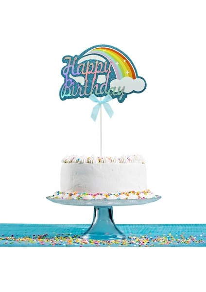 Hologram Pasta Süsü Kek Çubuğu, 22 x 14,5 cm - Mavi modelleri