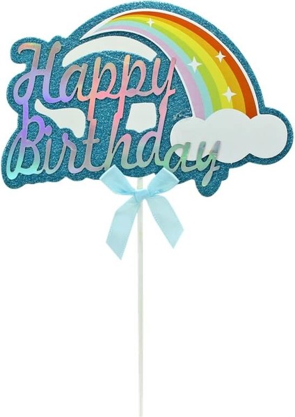 Hologram Pasta Süsü Kek Çubuğu, 22 x 14,5 cm - Mavi fırsatları