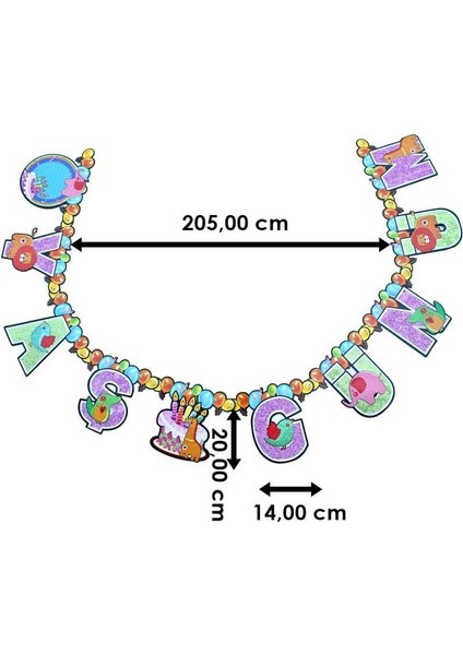 Yaş Günüm, Simli BANNER Yazı - 2,00 mt fiyatları