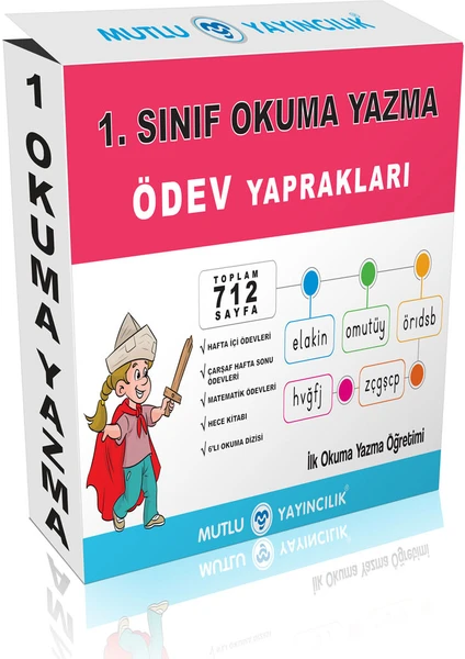 Mutlu Yayıncılık 1. Sınıf Okuma Yazma Ödev Yaprakları 1. Sınıf