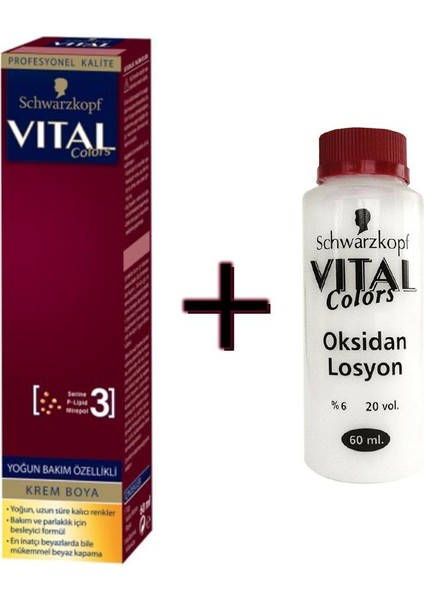 Saç Boyası Tüp 60ML - 5-889 Şarap Kızılı + 20 Vol Peroksit