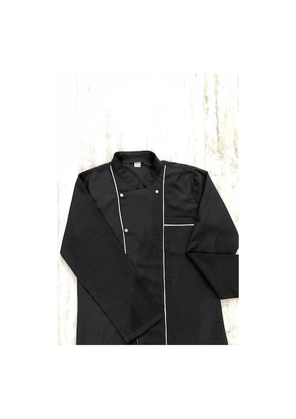 Siyah Şef Aşçı Ceketi Alpaka Kumaş fiyatları