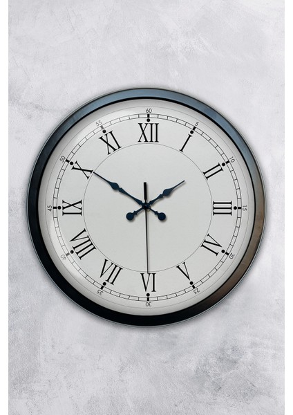 40 cm Siyah Metal Retro Duvar Saati
