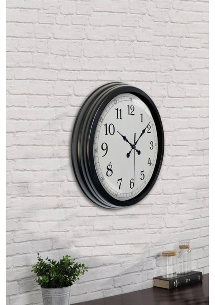 40 cm Siyah Metal Klasik Duvar Saati fırsatları
