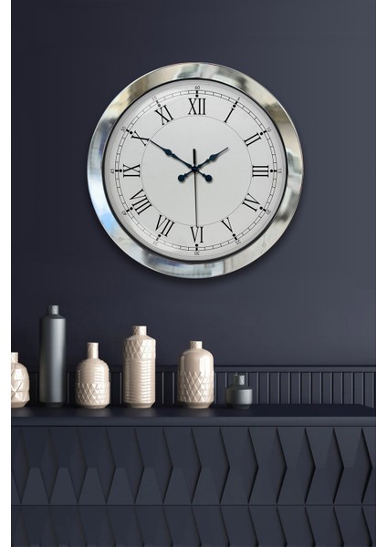 36 cm Krom Metal Retro Duvar Saati fiyatları