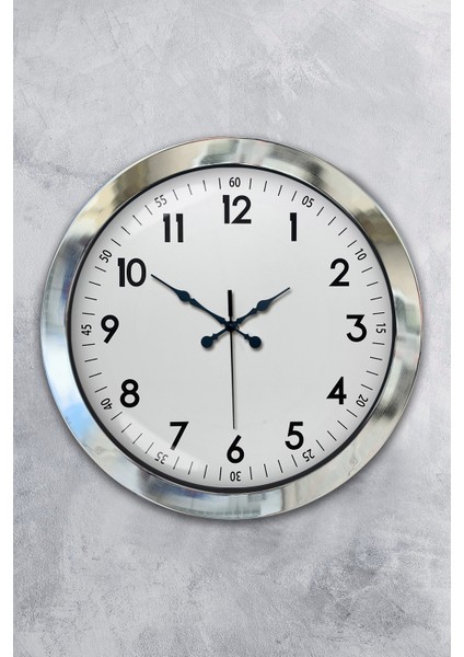 36 cm Krom Metal Klasik Duvar Saati