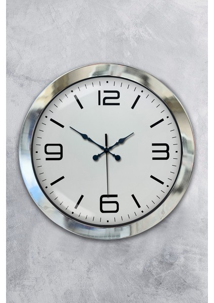 36 cm Krom Metal Klasik Duvar Saati