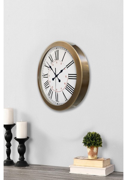 36 cm Eskitme Metal Roma Klasik Duvar Saati modelleri