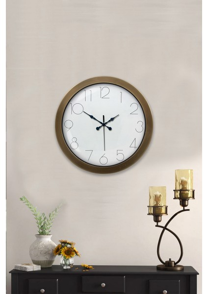 36 cm Eskitme Metal Modern Duvar Saati fırsatları