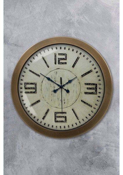 36 cm Eskitme Metal Retro Duvar Saati
