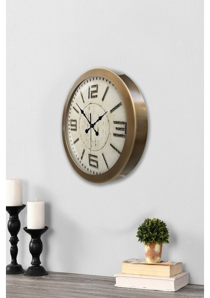 36 cm Eskitme Metal Retro Duvar Saati modelleri