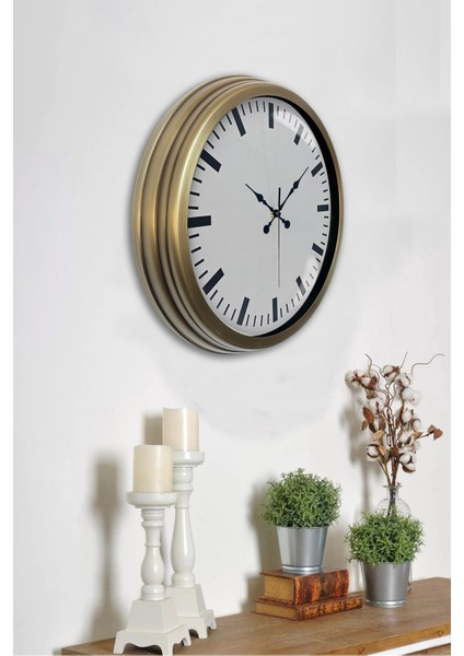40 cm Eskitme Metal Sayısız Duvar Saati
