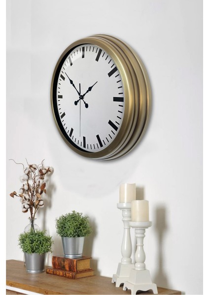 40 cm Eskitme Metal Sayısız Duvar Saati