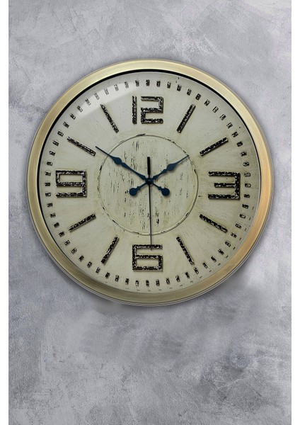 40 cm Eskitme Metal Retro Duvar Saati