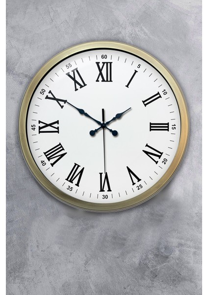 40 cm Eskitme Metal Romen Sayılı Duvar Saati