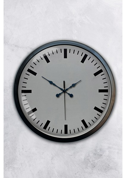 40 cm Siyah Metal Sayısız Duvar Saati
