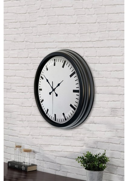 40 cm Siyah Metal Sayısız Duvar Saati modelleri