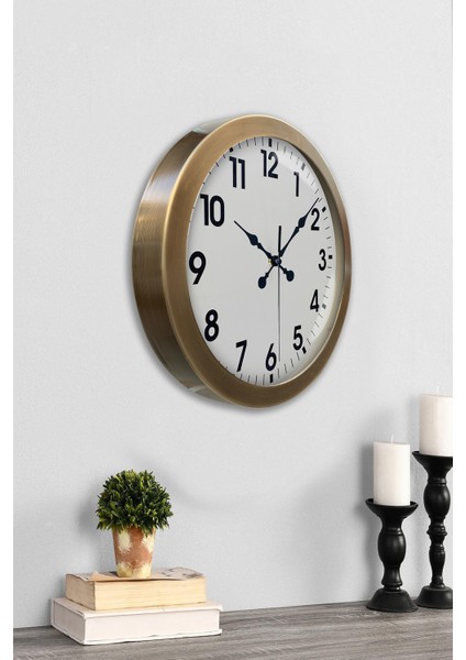 36 cm Eskitme Metal Klasik Duvar Saati fiyatları