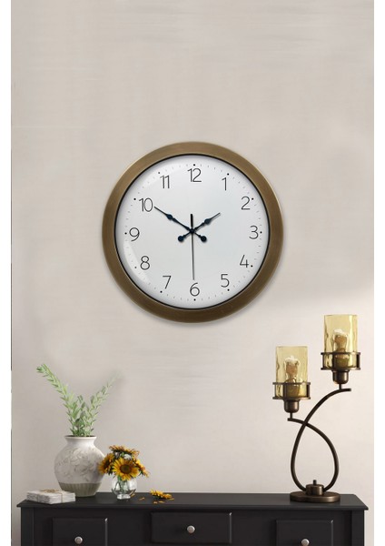 36 cm Eskitme Metal Klasik Duvar Saati fırsatları