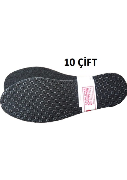 Keçeli Kaymaz Patik Tabanı (Üç Katmanlı) 10 Çift