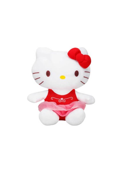 Hello Kitty Fiyonklu Peluş 36 Cm. Kırmızı