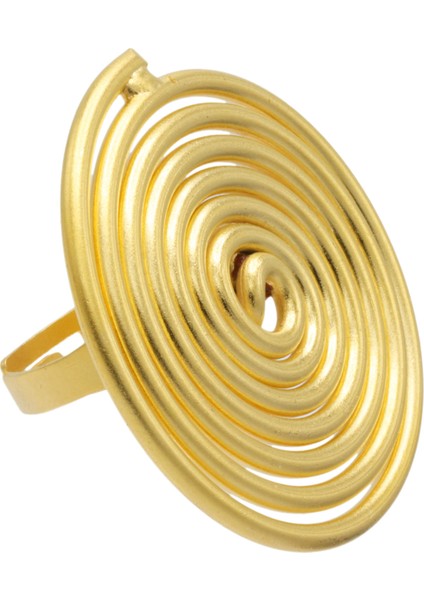 Kadın Altın Renk Kaplama Ayarlanabilir Tel Sarma El Yapımı Yüzük