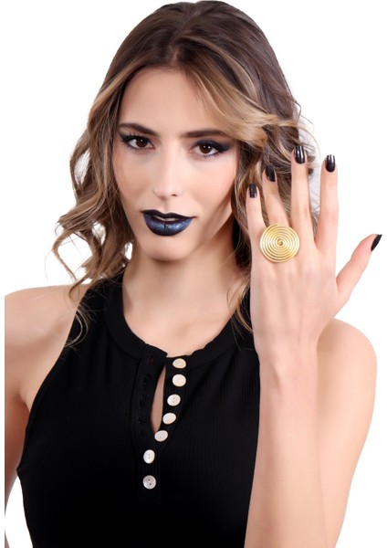 Kadın Altın Renk Kaplama Ayarlanabilir Tel Sarma El Yapımı Yüzük modelleri