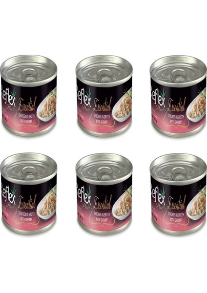 Plus Essential Tavuklu Karidesli Kedi Konservesi 70 gr 6 Adet