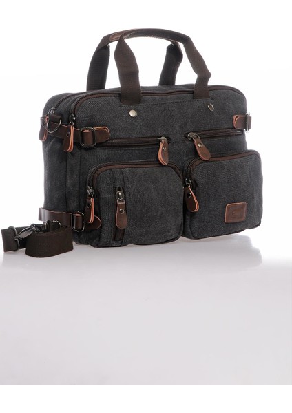 CTV1278-0001 Siyah Unisex Evrak ve Sırt Çantası