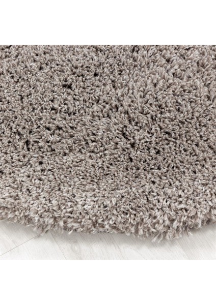Modern Dekoratif Yumuşak Shaggy 3 cm Tüylü düz Bej Oturma Odası Salon Halısı Yuvarlak