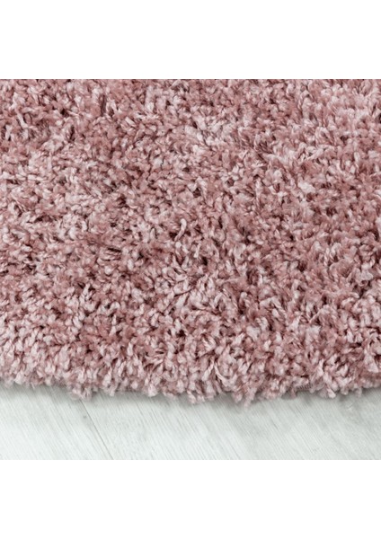Modern Dekoratif Shaggy yüksek Tüylü Rose Pembe Oturma Odası Salon Halısı Yuvarlak
