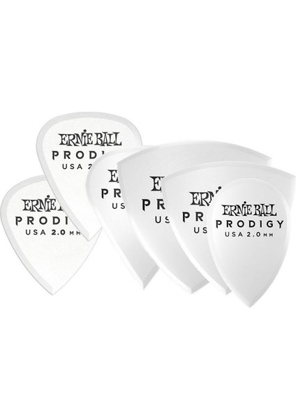 Ernie Ball P09343 / 2.0mm White Multipack Prodigy 6 Adet 6'lı Pena