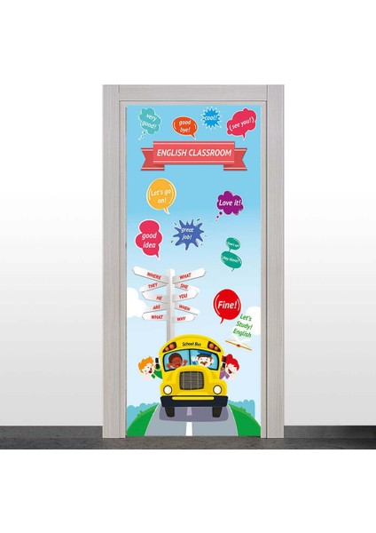 Ingilizce Sınıfı Kapı Giydirme